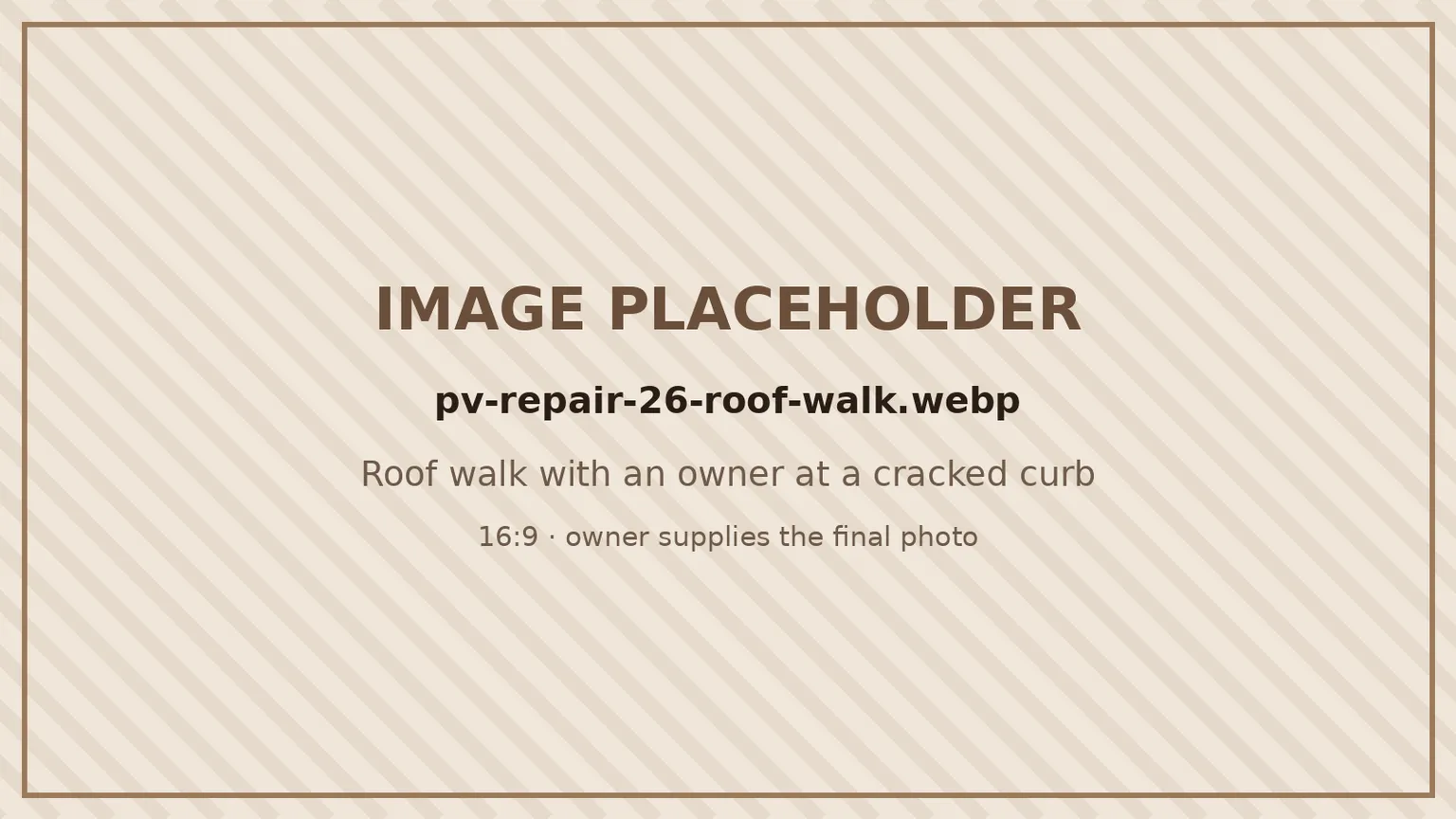 Roofer walking a flat commercial roof with a building owner and pointing at cracked curb flashing